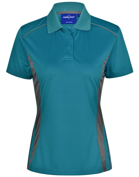 Womens CoolDry® Short Sleeve Contrast Interlock Polo (WS-PS80-BL)