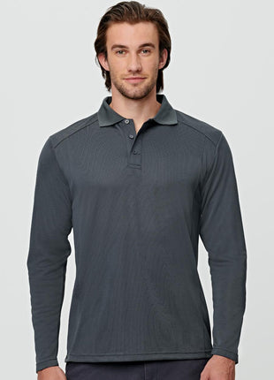 Mens Bamboo Charcoal Long Sleeve Polo (WS-PS89)