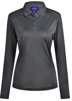 Womens Bamboo Charcoal Long Sleeve Polo (WS-PS90)