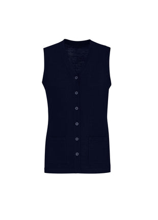 Womens Button Front Knit Vest (BZ-CK961LV)
