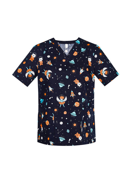 Space Party Womens Scrub Top (BZ-CST148LS)