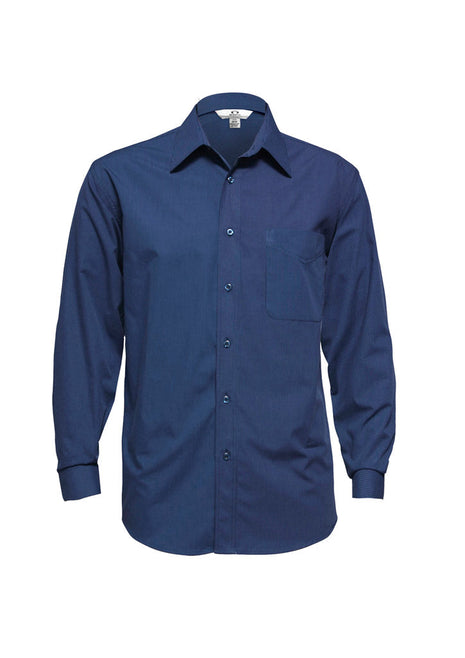 Mens Micro Check Long Sleeve Shirt (BZ-SH816)