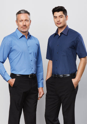 Mens Micro Check Long Sleeve Shirt (BZ-SH816)
