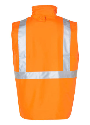Hi Vis Reversible Safety Vest With Hoop Pattern 3M® Tapes (WS-SW19A)
