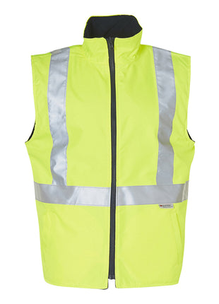 Hi Vis Reversible Safety Vest With Hoop Pattern 3M® Tapes (WS-SW19A)