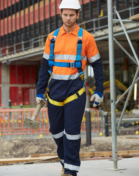 Mens Hi Vis Light Weight Cotton Coverall With 3M® Tape-Regular (WS-SW207)
