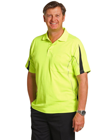 Mens Fashion Hi Vis Short Sleeve Polo (WS-SW25A)
