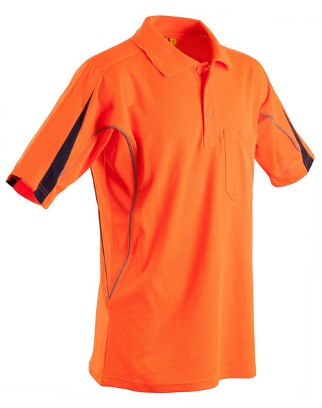 Mens Fashion Hi Vis Short Sleeve Polo (WS-SW25A)