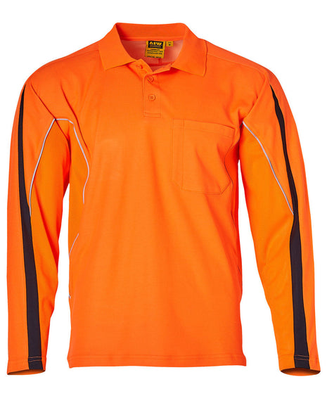 Mens TrueDry® Long Sleeve Hi Vis Polo (WS-SW33A)