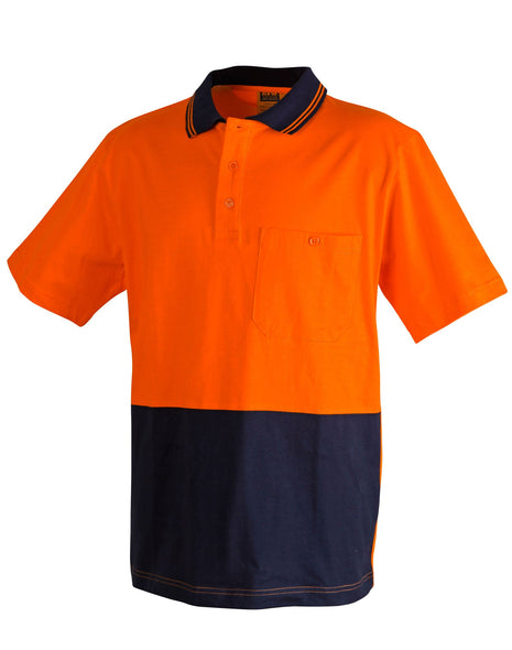 Cotton Jersey Two Tone Safety Polo (WS-SW35)