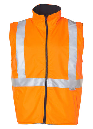 Hi Vis Reversible Safety Vest With X Pattern 3M® Tapes (WS-SW37)