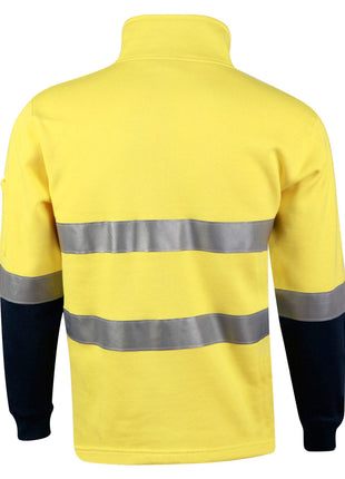 Hi Vis Two Tone Cotton Fleecy Sweat With 3M® Tapes (WS-SW48)