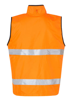 Hi Vis Reversible Mandarine Collar Safety Vest With 3M® Tapes (WS-SW49)
