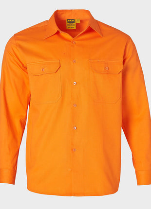 Mens Hi Vis Long Sleeve Drill Shirt (WS-SW51)