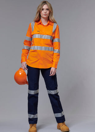 Womens Heavy Cotton Pre-Shrunk Drill Pant With 3M® Tape (WS-WP15HV)