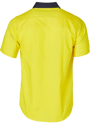 Hi Vis Two Tone Short Sleeve Cotton Work Shirt (WS-SW57)