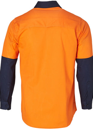 Hi Vis Two Tone Cool-Breeze Long Sleeve Cotton Work Shirt (WS-SW58)