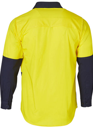 Hi Vis Two Tone Cool-Breeze Long Sleeve Cotton Work Shirt (WS-SW58)