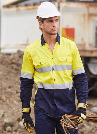 Hi VIs Cotton Drill Shirt 3M® Tape (WS-SW60)