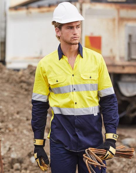 Hi VIs Cotton Drill Shirt 3M® Tape (WS-SW60)