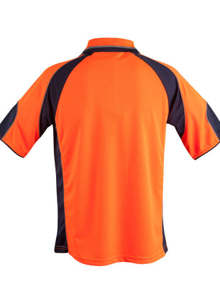 Mens Hi Vis CoolDry® Contrast Polo With Sleeve Panels (WS-SW61)