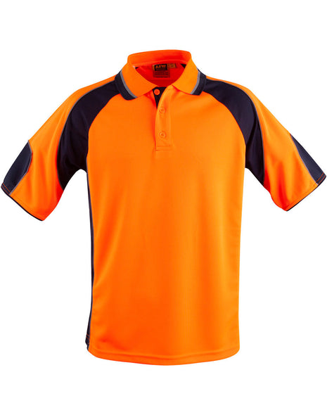 Mens Hi Vis CoolDry® Contrast Polo With Sleeve Panels (WS-SW61)