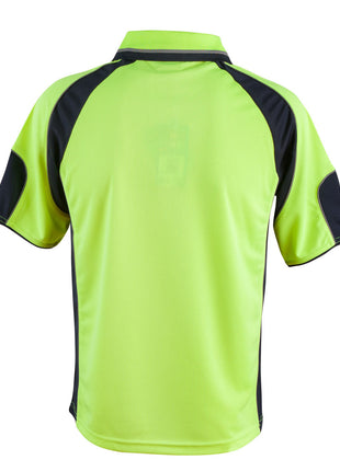 Mens Hi Vis CoolDry® Contrast Polo With Sleeve Panels (WS-SW61)