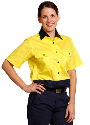 Womens Hi Vis Short Sleeve Safety Shirt (WS-SW63)