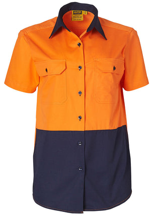 Womens Hi Vis Short Sleeve Safety Shirt (WS-SW63)