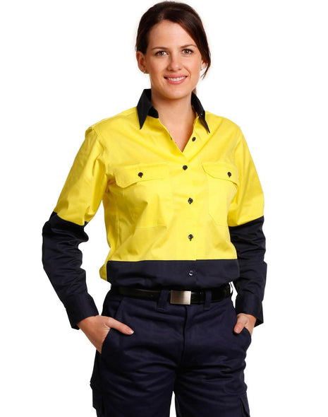 Womens Hi Vis Long Sleeve Safety Shirt (WS-SW64)