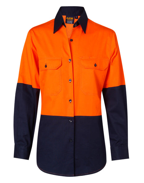 Womens Hi Vis Long Sleeve Safety Shirt (WS-SW64)
