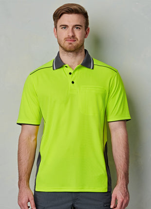 Hi Vis Bamboo Charcoal Vented Short Sleeve Polo (WS-SW79)