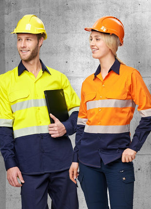 Hi Vis Cool-Breeze Safety Long Sleeve Shirt (Segmented Tape) (WS-SW83)