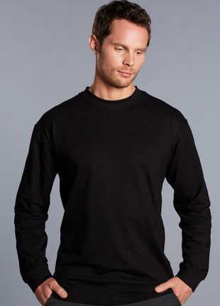 Mens Cotton Crew Neck Long Sleeve Tee (WS-TS02)
