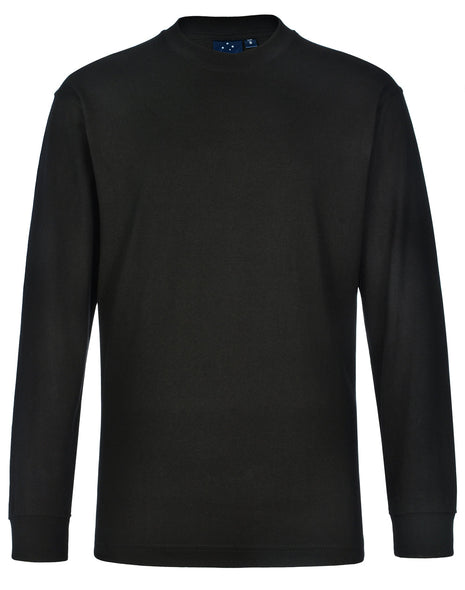 Mens Cotton Crew Neck Long Sleeve Tee (WS-TS02)