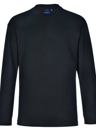 Mens Cotton Crew Neck Long Sleeve Tee (WS-TS02)