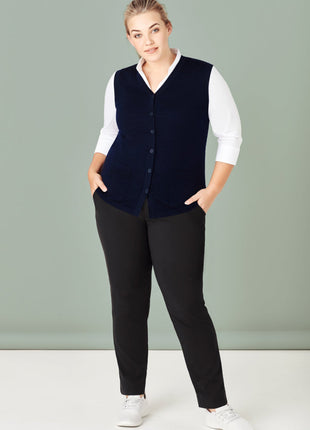 Womens Button Front Knit Vest (BZ-CK961LV)