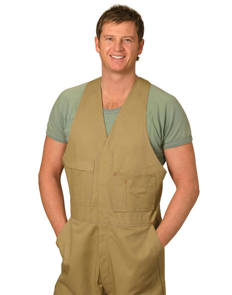 Mens Cotton Drill Action Back Overall-Stout (WS-WA02)
