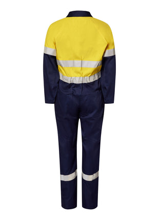 Mens Hi Vis Lightweight Cotton Drill Coverall with Reflective Tape (NC-WC3070)