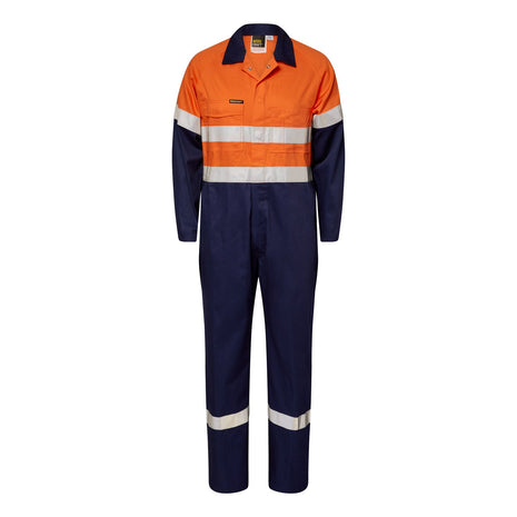 Mens Hi Vis Lightweight Cotton Drill Coverall with Reflective Tape (NC-WC3070)