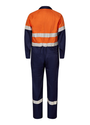 Mens Hi Vis Lightweight Cotton Drill Coverall with Reflective Tape (NC-WC3070)