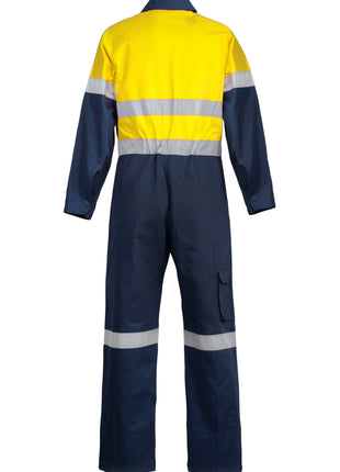 Mens Hi Vis Cotton Drill Coveralls with Reflective Tape (NC-WC6093)