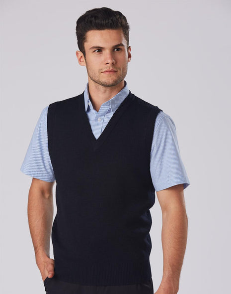 V Neck Wool / Acrylic Knit Vest (WS-WJ02)