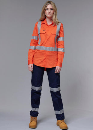 Womens Heavy Cotton Pre-Shrunk Drill Pant With 3M® Tape (WS-WP15HV)