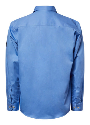 Mens Lightweight Long Sleeve Closed Front Cotton Drill Shirt (NC-WS3029)