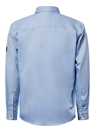 Mens Lightweight Long Sleeve Closed Front Cotton Drill Shirt (NC-WS3029)