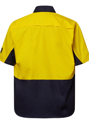 Mens Hi Vis Short Sleeve Vented Ripstop Shirt (NC-WS6067)