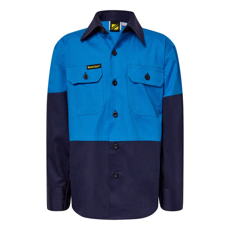 Kids Lightweight Long Sleeve Cotton Drill Shirt (NC-WSK128)