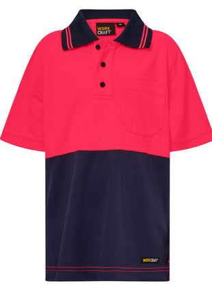 Hi Vis Kids Short Sleeve Micromesh Polo Shirt with Pocket (NC-WSPK20)