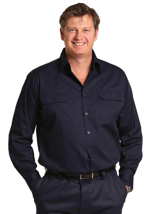 Cool-Breeze Long Sleeve Cotton Work Shirt (WS-WT02)